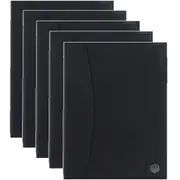 5 Pack Marbig Professional Soft Touch Display Books 36 Pockets A4 Black