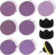 Glarks 31Pcs Car Headlight Restoration Kit, 3in Car Polishing Sanding Discs Headlight Cleaner Restorer Set with Disc Pad Holder and 2Pcs Buffing Sponge Pad for Cars, Trucks, SUV