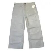 NWT Citizens Of Humanity Gaucho in Willow Grey Recycled Leather Crop Pants 32