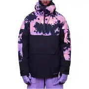 686 Mens Renewal Anorak 2024 in Black Violet Nebula, White Orion Blue