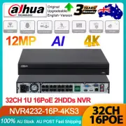 Dahua 12MP 32CH 16POE 2HDD Heat Map EPTZ Network Video Recorder NVR4232-16P-4KS3