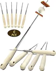 6 Pcs 32 inch Marshmallow Roasting Sticks - Extendable Smores Sticks for Fire Pit Long - Heavy Duty Hot Dog Sticks for Campfire, Roasting Sticks for Grilling, Camping Skewers for S'Mores
