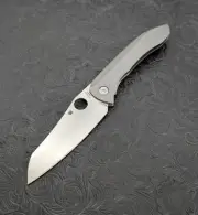 Spyderco Rassenti Paysan Folding Knife 3.88" S90V Stonewashed Blade, Integral
