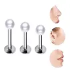 1pc Titanium Steel Ball Labret Tragus Ear Lip Bar Stud Piercing AUS