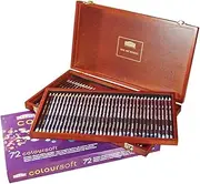 [Derwent] Coloursoft Colouring Pencils, Set of 72 in Wooden Gift Box, Professional Quality, 0701031