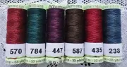 6 Heavy Duty dark GUTERMANN 100% Polyester Topstitching Thread 33 yard spools
