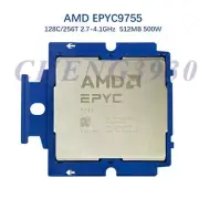 AMD EPYC ZEN5 9755 128core 256 threads 2.70-4.10GHz 500W CPU Processor No lock