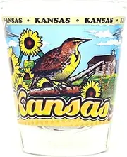 Kansas State Wraparound Shot Glass Glassware