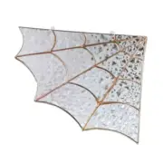 Haunting Spiders Webs Glass Artwork Decoration Door Corner Halloween Ornament