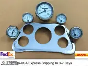 Dash Gauge Instrument Cluster Panel in Chrome with Meter For Willys jeep MB/GPW