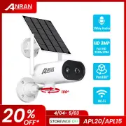 ANRAN 3MP Security Camera Solar Battery Powered Outdoor Wireless WiFi 180° Pan