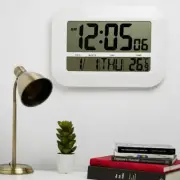 NEW Checkmate Pearson Jumbo LCD Calendar Temp Wall & Desk Clock, 46cm
