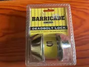 Barricade Brass Deadbolt Lock By Yale - New Old Stock