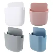 Wall Mounted Remote Control Holder Self Adhesive Storage Container Pen Holder