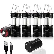 Portable LED Flashlight Rechargeable Camping Tent Light Lantern with Red Light