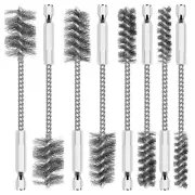 8Pcs Wire Brush Bore Brush Set Cleaning Wire Brush Rust Removal Wire Brush