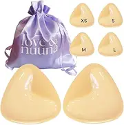 [love & nuuna] Double Sided Sticky Push Up Bra Inserts - Reusable Adhesive Bra with Padding - Sticky Bra for Dresses Bikinis