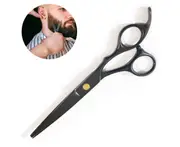 Professional Haircutting Scissors, Barber Haircutting Scissors 5.5 inch, Haircutting Scissors Flat Scissors - Black