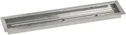 36" x 6" Linear Channel Drop-in Fire Pit Pan w/T-Burner Installed (304 Series SS)