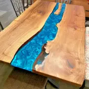 Live Edge Dining Top Table Acacia Wood Table For Kitchen Dinning Hall Home Decor