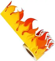 JEWEDECO 1 Roll Flame Shaped Bulletin Board Border Sticker Versatile Classroom Office Decor for Blackboard Wall Decoration Multi Use Flame Trim Border