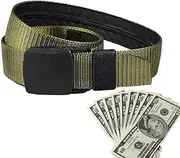 [Generic] Travel Security Money Belt - Anti-Theft Protection Belt with Cash Pocket, Security Money Belt, Safe Waist Belt for Valuables, Hidden Money Belt, Comfortable Travel Belt for Men & Women