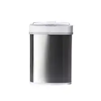 在飛比找蝦皮商城優惠-【HOLA】美國NINESTARS感應式金屬垃圾桶12L-銀
