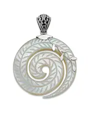 Samuel B. Silver Pearl Spiral Pendant