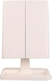 Rechargeable Makeup Mirrors with Lights - Touch Screen Dimming Light up Vanity Mirrors,3-Way Folding Mirrors with Magnification Function for Travel Home