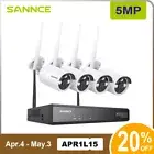 SANNCE 5MP 10CH NVR WiFi Security Camera System Two Way Audio Home Outdoor CCTV