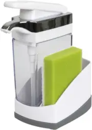 Sink Sider Solo Soap Pump and Sponge Caddy for Kitchen Sinks, Kitchen Sink Organ