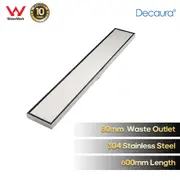 Decaura Tile Insert Shower Drain Grate Floor Waste Brushed Stainless Steel 600mm
