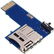 Double Micro TF Card Slot Board TF Card Adapter for Raspberry Pi 4B, 3B+, 3B, 2B, Zero, Zero W Plastic Card Adapter