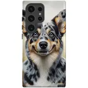 For Samsung Galaxy S24 Ultra Tough Protective Cover, Blue Heeler Corgi Mix
