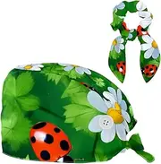 [YTYVAGT] Scrub Caps Women,Scrub Hats Suitable for Women,Flowers and Animal Daisies