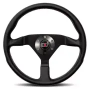 Genuine MOMO Montecarlo Black Leather Red Stitching 350mm Steering Wheel HDT