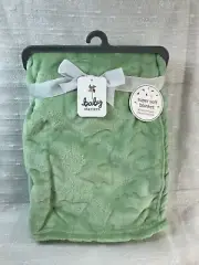 Baby Starters Green Dinosaur Embossed Dino Blanket Security Lovey Plush Nunu NEW