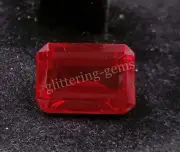 Red Ruby Natural 18.00 Ct IGL Certified Burma Emerald Cut Loose Gemstone 5DAZ