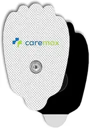 10PCS Caremax Premium Reusable Latex-Free Gel Self adhesive Replacement Electrode Pads (Snap Type) - 7.5cm x 4.8cm Patches 3.5mm Snap-on for TENS Machine Unit Electrotherapy Electronic Nerve & Muscle Stimulator