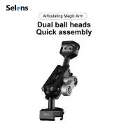 Articulating Magic Arm Dual Ballhead Screw Mount For DSLR Camera Monitor
