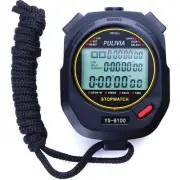 Timer Lap Split Digital with Clock Calendar Alarm, Large Display Stop Watch f...