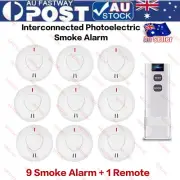 9 ANKA Wireless Interconnected Photoelectric Battery Smoke Alarms & Remote