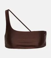 [Jade Swim] Jade Swim Apex one-shoulder bikini top AU 12 brown