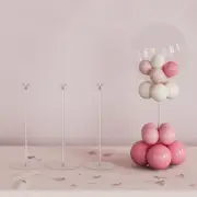 Clear Acrylic Tabletop Balloon Stand Set of 4, Height Adjustable Balloon Stick