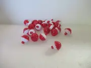 24 .75" FISHING BOBBERS Small Round Ball Floats Plastic Snap on Float