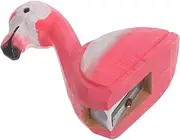 Parliky Unique Flamingo Design Kids' Wooden Pencil Sharpener Bulk Crayon Sharpener for Desk Portable Handheld Tool for School