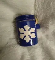Mini Festive Winter Christmas Salt, Sugar Spice Canister Mini Wooden Spoon New