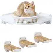 Shelves Cat Shelves and Perches for Wall Corner Cat Shelf with 3 Steps Scratch