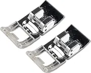 2pcs Universal Snap On Zigzag Presser Foot for Sewing Elastic Straight Stitch Domestic Sewing Machine Accessory 76251 Compatible with Singer, Brother, Janome, Babylock, Elna, Euro-Pro, Kenmore