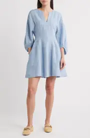 Madewell Splitneck Linen Minidress